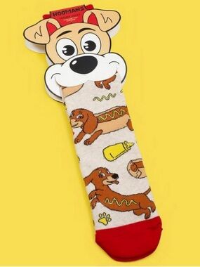 Hoomans Unisex Socks Hot Diggity Dog Dachshund Doxie Sausage Dog New